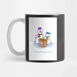 Stop picking your nose - Christmas card Mug